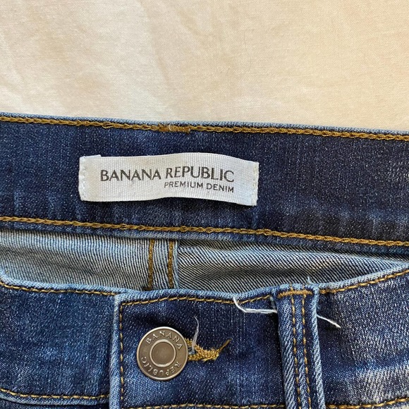 High Rise Banana Republic Dark Wash Skinny Jeans - Picture 7 of 8